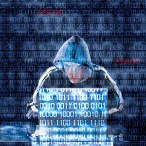 hacker accessing laptop